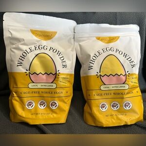 Orgnisulmte Whole Egg Powder 8 Ounce Each Bundle of 2